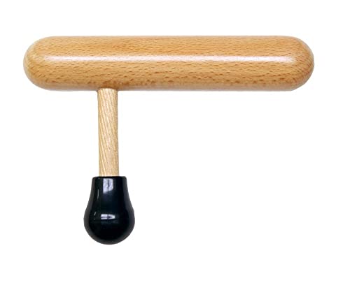 Master Massage Wooden Thumb Saver for Trigger Point, Deep Tissue T Shape Press Bar Wood