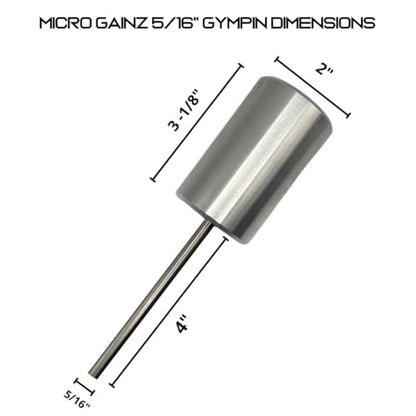 Micro Gainz GymPin Weight Stack Extender Pin for Cable Machine & Home Gym, Designed for Weight Lifting & Strength Training Allowing Additional Olympic Weight Plates, Made in The USA