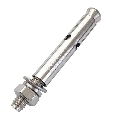 10 Pack M6x60mm Expansion Bolts Anchor Bolt 304 Stainless Steel External Hex Expansion Screw Bolt Sleeve Anchor Fastener Wall Concrete - size: M6*60