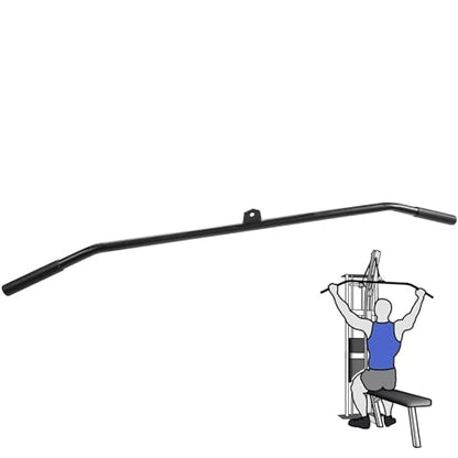Fitvids Cable Attachment Set 800LB LoadCapacity Tricep Rope, Row Handle, StraightBar, V Bar Commercial Grade Cable MachineAccessories for Home Gym Workouts - size: 1-Piece LAT Bar - Black