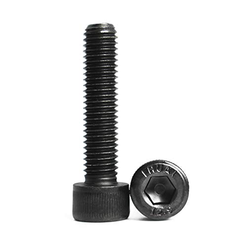 M5 x 80mm Socket Head Cap Screws Bolts 12.9 Grade Alloy Steel Metric Machine Hex Socket Screw, Black Oxide Finish, Fully Threaded, 10PCS - size: M5×80mm