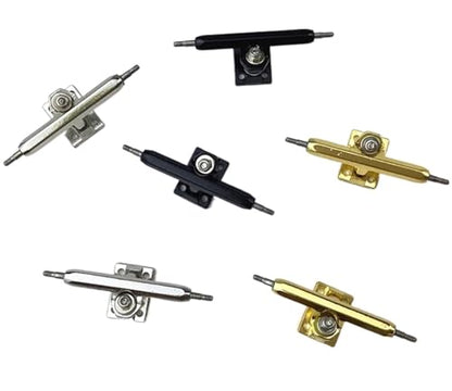 2pcs 34mm Fingerboard Trucks with Hanger and Base for Pro Finger Skateboard(Black) - color: Black