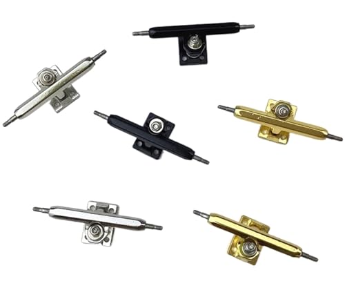 2pcs 34mm Fingerboard Trucks with Hanger and Base for Pro Finger Skateboard(Black) - color: Black