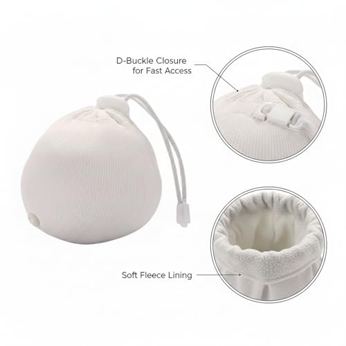Rock Climbing Chalk Bag with Quick-Release D-Buckle, Durable Oxford Cloth Bouldering Pouch with Soft Fleece Interior for Gym & Outdoor Training