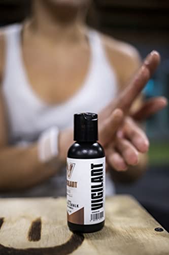 Vigilant Liquid Chalk | Liquid Sports Chalk | No-Mess, Superior Grip, Sweat-Free Hands for Weightlifting, Gym, Rock Climbing, Gymnastics, Crossfit, & Bodybuilding
