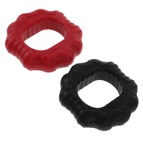 2pcs Silicone Hand Grip Strengthener Rings with Adjustable Resistance for Finger Wrist Forearm Muscle Training Compact Hand Exercise Devices for Rock Climbing and Gym Use