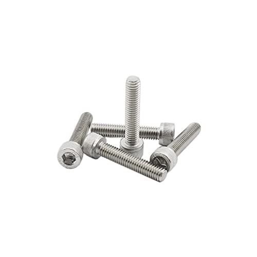 20 PCS Socket Head Cap Screws, TTZEZE 304 Stainless Steel Metric Machine Bolts Hex Socket Screw, Socket Drive Bright Finish Full Machine Threads for Shelf Chair Desk Install Repair (M6x10mm) - color: M6, size: 10mm
