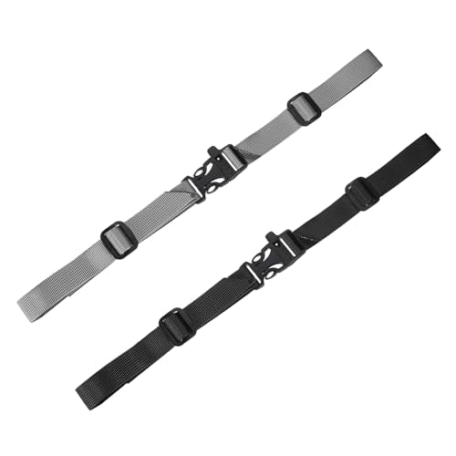 Backpack Chest Strap Sternum Straps with Emergency Whistle Buckle for Backpack Replacement & Hiking - color: Black & Grey