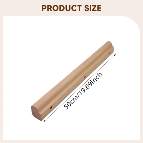 Wooden Rock Climbing Holds, 3-Piece Bouldering Training Set with Varying Thickness for Home Outdoor Workout