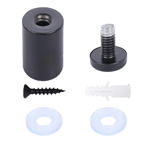 Osring 1 x 2 Inch Sign Standoff Mounting Hardware, Black Screw Standoffs Wall Supporting Acrylic Board, Glass Panel and Plexiglass Picture, 8 Pack - size: 1"x2"