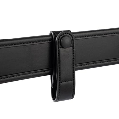 TACNEX Handcuff Strap w/Snap Closure Cuff Holder Nylon Keeper Chain/Hinged Cuffs Carrier Quick Release Clip Hook for ASP Handcuff 1.75"/ 2"/2.25" Duty Belt Law Enforcement Police Sheriff Security - size: 1 PCS, style: Plain Black Strap with Copper Snap
