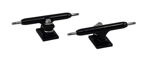 36mm Prodigy Gen2 Pro Fingerboard Trucks - Pro Style Base and Hanger with Custom Pivot Tuning and Pro Duro Bubble Bushings - Black Colorway - color: Black, size: 36mm