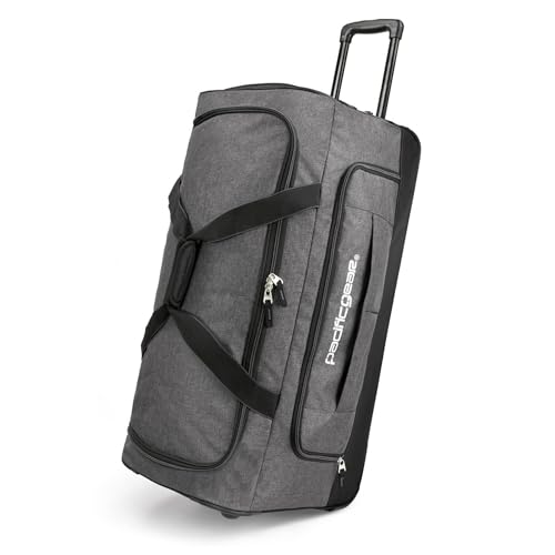 Pacific Gear Duffel Bag with Rolling Wheels - color: Gray, size: 30 inch