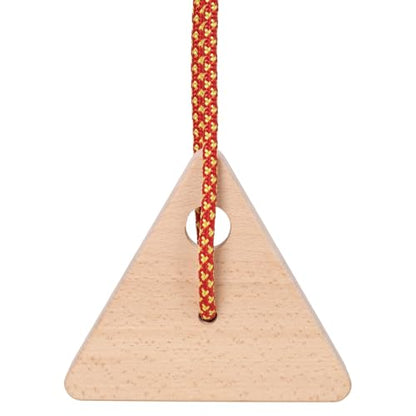 Portable Wooden Hangboard with Rope, Compact Fingerboard for Climbing Training, Multiple Grip Options, No-Drill Installation - size: 5 Inch-2PCS