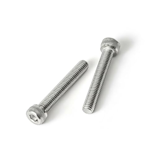 M4 x 50mm (30 Pack) Socket Head Cap Screws, 304 Stainless Steel Bolts with Hex Spanner, Allen Socket Drive, Full Thread, Bright Finish