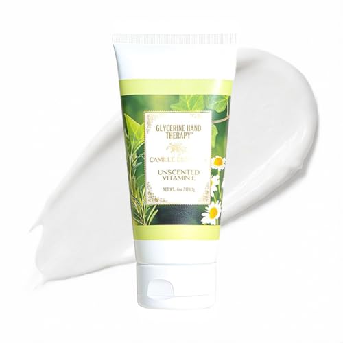 Camille Beckman Glycerine Hand Therapy Cream, Vitamin E Unscented, 6 Ounce - size: 6 Ounce (Pack of 1)