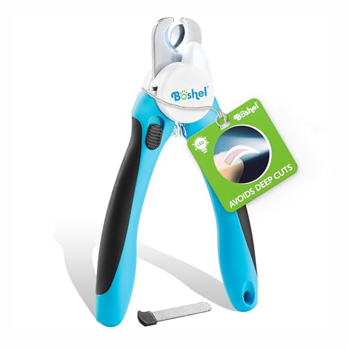 Boshel LED Large Dog Nail Clippers with Quick Sensor, Light, and Safety Guard, Pet's Sharp Toenail Cutter and File - size: LED - Large/Medium