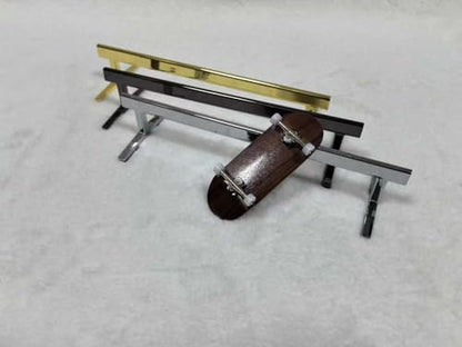 LEEFAI Pro Fingerboard Rail, Metal mini Finger Skateboard Rail for Your ramps and Park, 8.1 x 2.7 x 1.5 inches -the Best Obstacles for fingerboarding,Color (Gold) - color: Gold