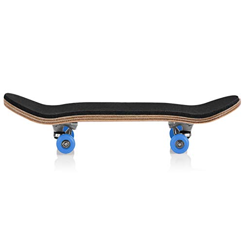 Tyenaza Finger Skateboard Wooden Fingerboard Toy Professional Stents Skate Set Stress-Relieving Children's Gifts Finger Skateboard(Dark Blue) - color: Dark Blue