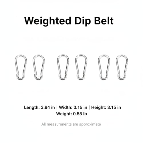 Fits Standard Weight Plates: Iron Chain Weighted Dip Belt for Pull-Ups, Dips, and Strength Training