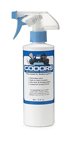 Concentrated Patented Deodorizer Eliminates the worst Odors with natural active ingredients. For all types of Athletic Gear. 12 FL.OZ. Bottle with spray trigger