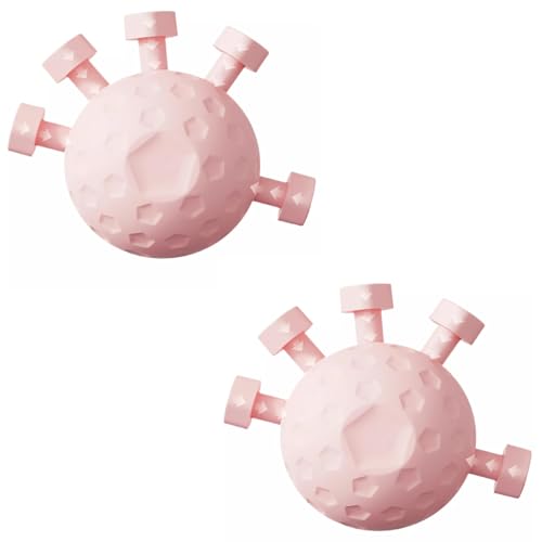 Glitzgrip Arm Builder 2025 New Hand Forearm Ball Strengthener and Finger Grip Exerciser Balls Wrist Strengthening Guitar Finger Gripper Strength Trainer Hand Squeezer Stretcher Extender Workout - color: Pink-2PC