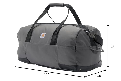 Carhartt Classic Duffels, Heavy-Duty Bag for Jobsite, Gym, & Travel, 55L, Gravel - color: Gravel, style: 55l