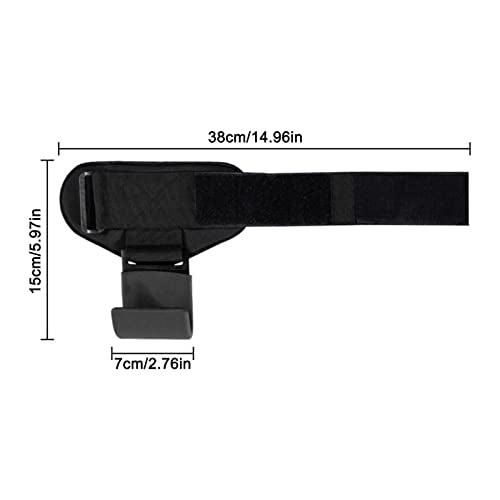 Weight Lifting Hand Grip, Adjustable Fastener Palms Protection Steel Hook Heavy Duty Lifting Grip Anti Slip Versatile Thick Webbing for Workout (Black)