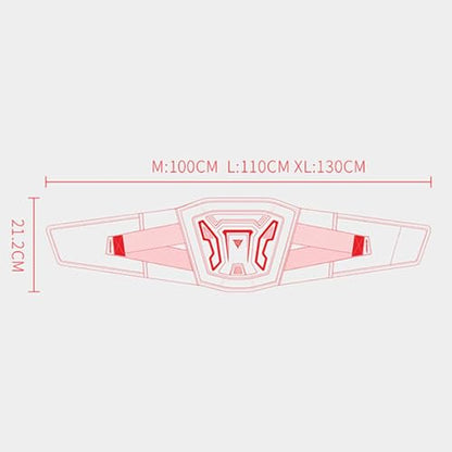 Motorcycle Kidney Belt, Waist Support Band, Breathable Back Brace, Elastic Adjustable Strap, Foam Padding, PVC for Outdoor Activities, Skiing, Skating, L - size: L