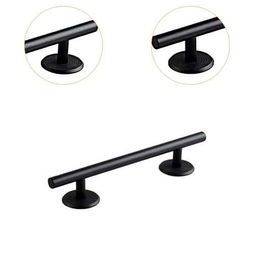 Simhoa Professional Fingerboard Rail, 20cm Skateboard Obstacle Rod with Stable Base, Mini Fingerboard Deck Fingerboard Ramp, Party Favor, Skatepark Accessory for Fingerboard Players, Round Black - color: 20cm Round Black