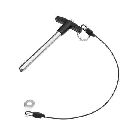 T Handle Quick Release Pin 5/16 Inch Diameter ,Stainless Steel Ball Locking Pin with Push Button Lanyard Cable Usable Length 2.76"(8*70mm) - size: 8mm-70mm