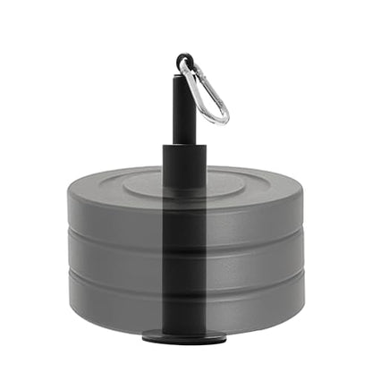 Loading Pin for Cable Pulley System, 500LB Capacity Weight Stack Pin with Carabiner, Fits 1" & 2" Olympic Plates, Anti-Slip Base for Home Gym, Power Rack & LAT Pulldown Attachment - color: Black-1'&2"loading pin
