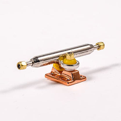 Fingerboard Trucks with Upgraded Urethane Bushings and Pivot Cup,34mm 32mm Width,Normal Kingpin (Gold, 34mm) - color: Gold, size: 34mm