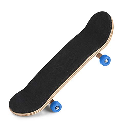 Tyenaza Finger Skateboard Wooden Fingerboard Toy Professional Stents Skate Set Stress-Relieving Children's Gifts Finger Skateboard(Dark Blue) - color: Dark Blue
