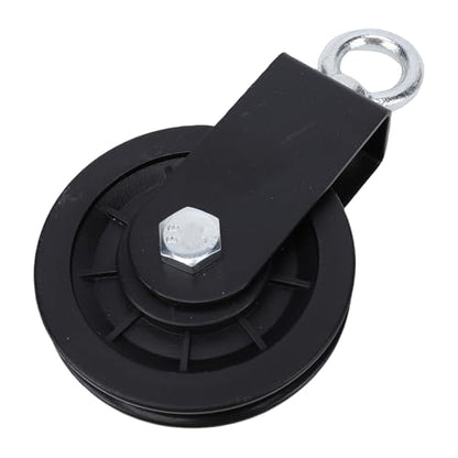 Focket Cable Pulley Wheel, Silent Bearings 360 Degree Rotation 440 Lbs Load Capacity Pulleys For Gym Equipment, Silent Pulley With Metal Bracket For DIY Fitness Systems Lat Pulldown
