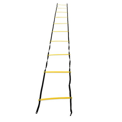 Speed Training Ladder, Portable Footwork Exercise Tackle for Football Soccer Sports (5.5m10 - Rung-Yellow)