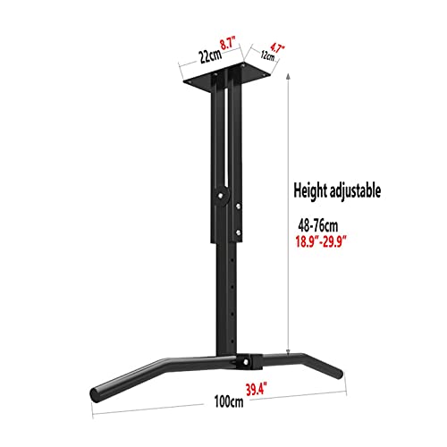 Pull-Up Bars Wall-Mounted Ceiling Chin Up Bar Height-Adjustable Steel Fitness Horizontal Bar Safe Load 300kg,