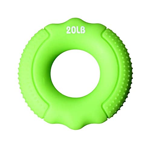 Silicone Finger Gripper Hand Resistance Band Gripping Ring Wrist Stretcher Finger Forearm Trainer Exercise Carpal Expander - color: 01-Green-20LBS