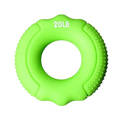 Silicone Finger Gripper Hand Resistance Band Gripping Ring Wrist Stretcher Finger Forearm Trainer Exercise Carpal Expander - color: 01-Green-20LBS