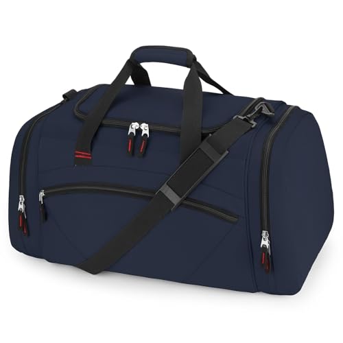 Uarition Mens Gym Bag, 55L Large Sports Duffle Bags, Workout Bags Lightweight, Navy Blue | For Travel, Carry On Weekender - color: Navy Blue