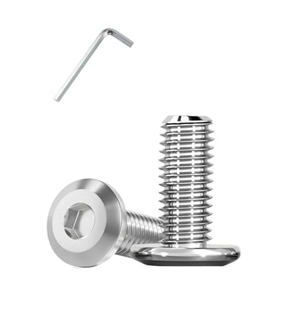 Metuja 1/4-20x3/4 Flat Head Hex Socket Cap Screws Bolts,304 Stainless Steel Fully Threaded Machine Screws with Hex Key (20PCS) Corrosion-Resistant for Furniture/Machinery - size: 1/4-20 x 3/4"