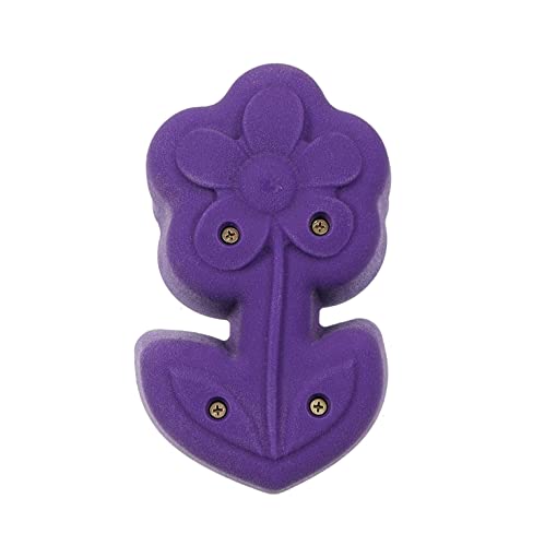Atomik Rock Climbing Holds XL Screw-On Flower in Bright Purple