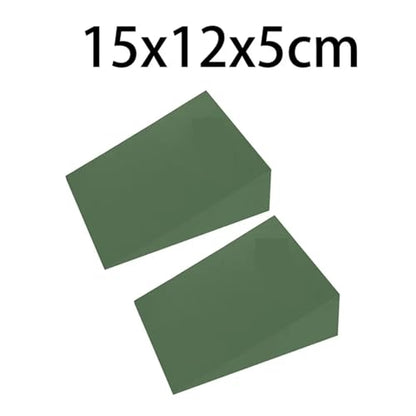 2pcs Squat Wedge Block Non Slip Professional Ramp For Weightlifting Deadlift Heel Elevated Calf Raises - color: Green M