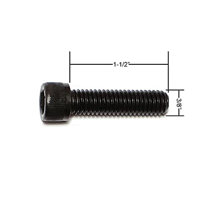 Atomik 3/8 x 1-1/2 inch Long Fully Threaded Alloy Steel Bolts 25 Pack Durable Hardware for Rock Climbing Holds 3/8-16 Allen Head Socket Cap Bolt Designed for Indoor Use Wall Supplies - size: 25 Pack 3/8x1.5 in. 3/8-16 Allen Head Black