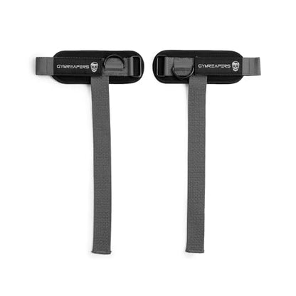 Gymreapers GripLink Lifting Straps – Heavy Duty D-Ring Weight Lifting Wrist Straps with Anti-Slip Silicone Grip Beads, Adjustable Support for Deadlifts, Powerlifting, Cable Machines & Gym Training - color: Gray