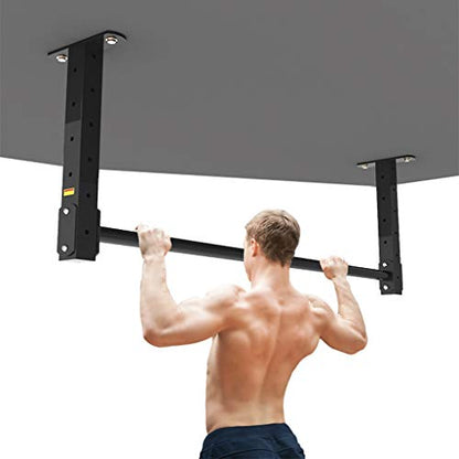 Chin up bar Ceiling Mounted Pull Up Bar Adjustable Height Pull Up Horizontal Bar Home Gym Arm Exercise Strength Training Horizontal Bar Strength Training Pull-Up Bars - size: L