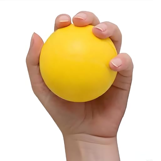 Hand Exercise Grip Ball, Finger Strengthener, Wrist and Hand Training Tool for Sports and Fitness - color: Yellow