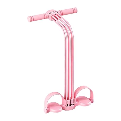 Multifunction Tension Rope Six-Tube Elastic Stretching Tension Rope | Balanced Resistance Band for Home Gym Yoga Workout Exercise Indoor Outdoor Strength Training Stretching Leg Arm Body - color: Pink