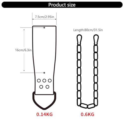 Dumbbell Loading Strap with Iron Chain Waist Belt Dip Attachments PU Leather Weight Lifting Weight Plate Strap Sports Dip - color: brown