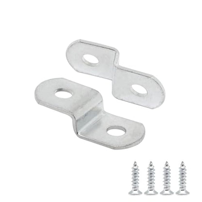 Offset Clips for Picture Framing, Z-Shape Canvas Mounting Clips with Mounting Hole, with Screws (20pcs, 5mm) - size: 5mm